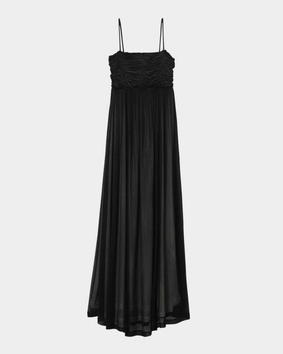 Ruched Strapless Evening Dress